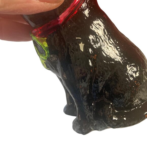 Vintage Kurt Adler Linnea Riley Glass Cat as Reindeer Ornament Art Inst Chicago - Picture 9 of 13